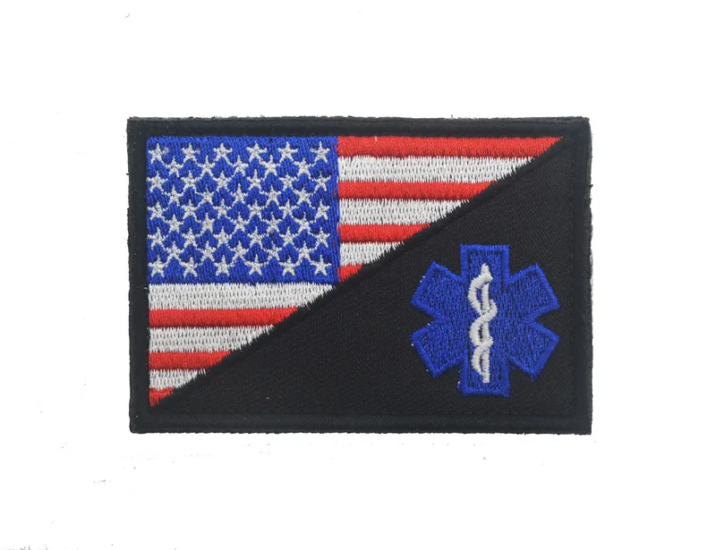EMT звезда жизни/США флаг вышивка нашивка для поддержания боевого духа патчи фельдшер медик медицинская помощь крест эмблема значок