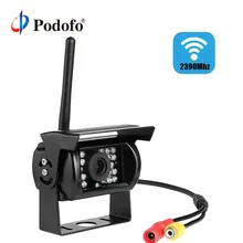 Podofo Senza Fili Auto Videocamera vista posteriore Impermeabile 18 LED IR di Visione Notturna di Backup Della Macchina Fotografica per il Veicolo Del Camion Camper 2390 MHz Macchina Fotografica