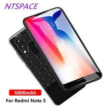 NTSPACE Расширенный чехол для аккумулятора телефона для Xiaomi Redmi Note 5 Внешний Аккумулятор Чехол для аккумулятора 5000 мАч Внешний Аккумулятор Чехол для зарядного устройства