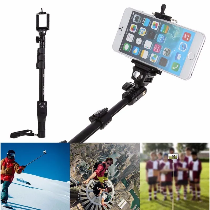 

Yunteng 1288 Wireless Selfie Stick Handheld Monopod+Phone Holder+Bluetooth Shutter for iPhone Xiaomi Yi Gopro Camera