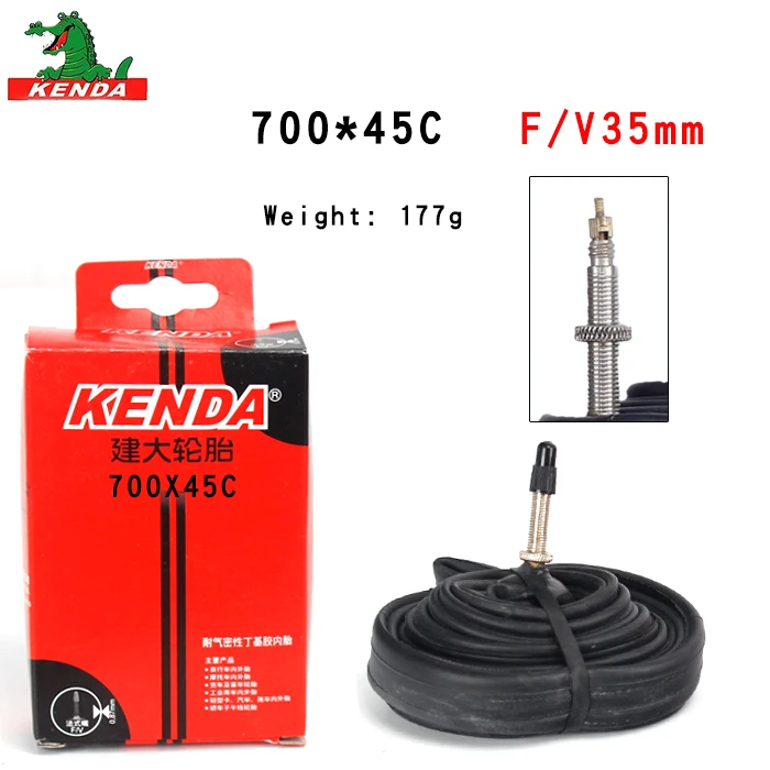 Kenda Bicycle Inner Tube 700*18 23 25 28 32 35 43 45C French valve Cycling Mountain Bike Butyl Rubber Tire parts - Цвет: 700X45C  FV35mm