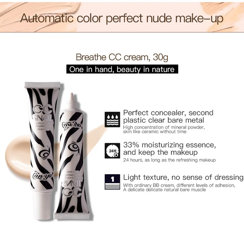 Dropshipping Whitening Milk Cream Foundation Easy to Use Face Moisturizing Concealer SMJ