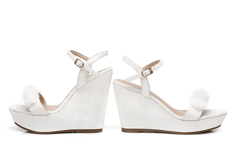 33_2019 Summer Fashion Womens Wedge Sandals Female Retro High Heeled Platform Rhinestone Shoes Online