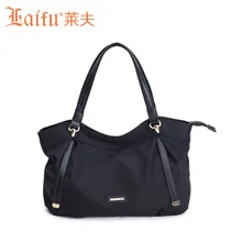 Laifu Original frauen Handtaschen Große Umhängetasche Dame Tasche Nylon Weichen Trage Europa Amerika Stil Schwarz Violett