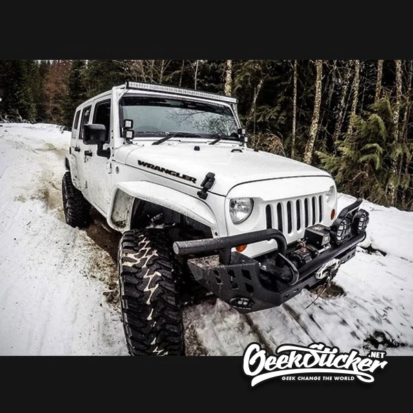 Waterproof Reflective 2pcs Sport Engine Hood Fender Side”Wrangler” Car Styling character sticker Decal Vinyl for Jeep Wrangler