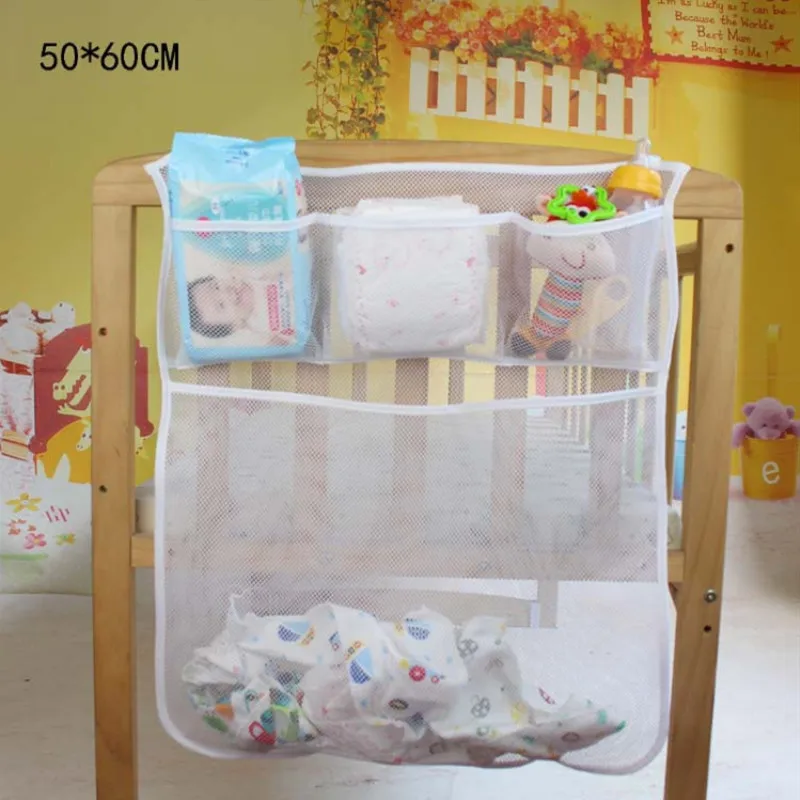 سرير أطفال (مهد) حقيبة تخزين قابلة للحمل سرير المنظم صافي لعبة حفاضات الحفاض جيب ل سرير طقم سرير رخيصة سرير الفراش حقائب من القماش الشبكي