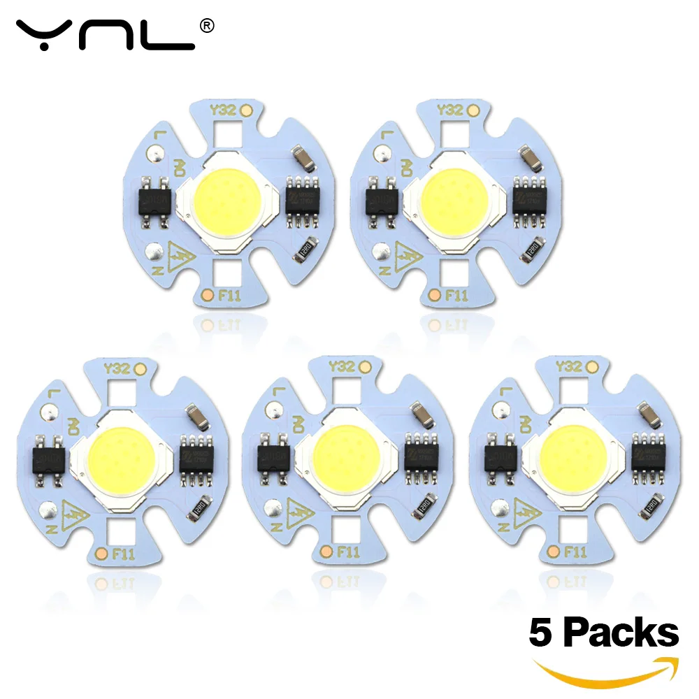 5 шт. лампада Смарт IC LED COB чип 3 Вт 7 9 220 В Y32 для DIY лампа светильник прожектор не