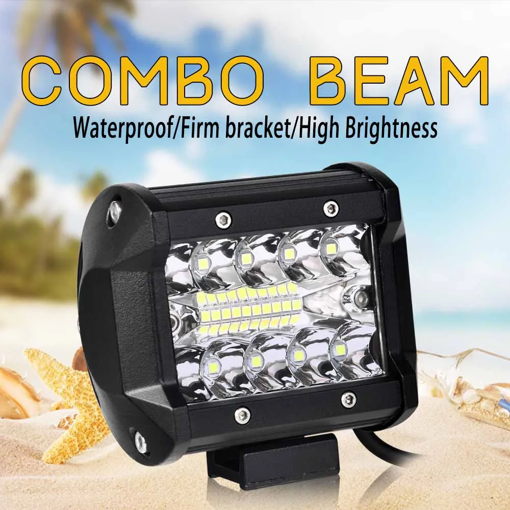 

4 inch Rated 60W Actual 15W Led Work light Led Bar for Off Road 4x4 4WD ATV UTV SUV Driving Motorcycle Light Truck Led Light Bar