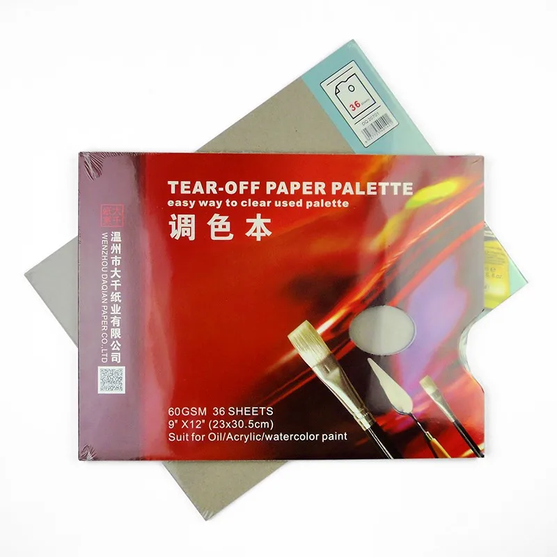 

36 Sheets Watercolor Tear Off Palette Paper Oil Paiting Palette Art Alternatives Paint Tray Artist Supply White Free Cleaning
