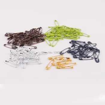 

500Pcs /lot 19mm mix color small size Safety Pins Brooch pin for garment label accessories
