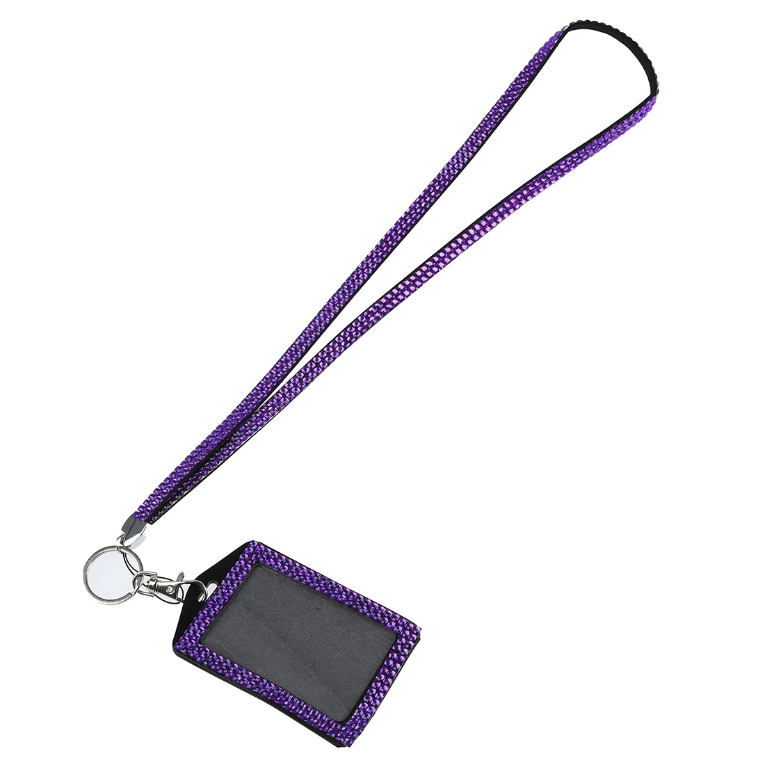 Affordable Rhinestone Bling Crystal Custom Lanyard Vertical ID Badge