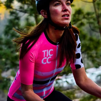 

Ropa Ciclismo 2019 Ticcc Women cycling Jersey Pink Summer MTB Road bike Rcc cycling clothing Breathable bicycle Riding Wear