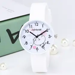 Классический элегантный круглый красочный циферблат кожаный ремешок кварцевые наручные часы для Для женщин девушки Валентина