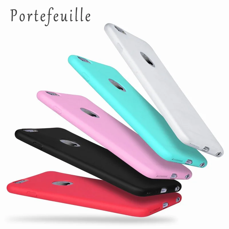 Portefeuille тонкий мягкий чехол из ТПУ для iPhone 6 s 7 Роскошные hoesjes coque телефон килифи