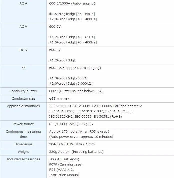 KYORITSU 2007R цифровой клещи с истинным RMS 600-1000A Автоматический диапазон