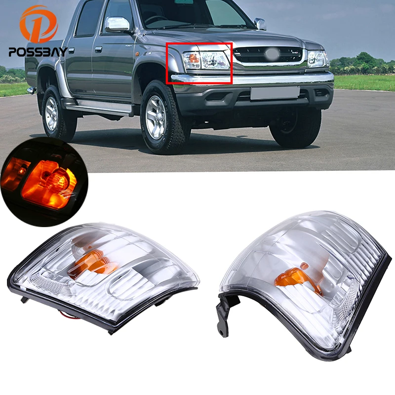 

POSSBAY Front Corner Side Light Indicator Lamp for Toyota Hilux 2001 2002 2003 2004 2005 Facelift Auto Side Turn Signal Lamps
