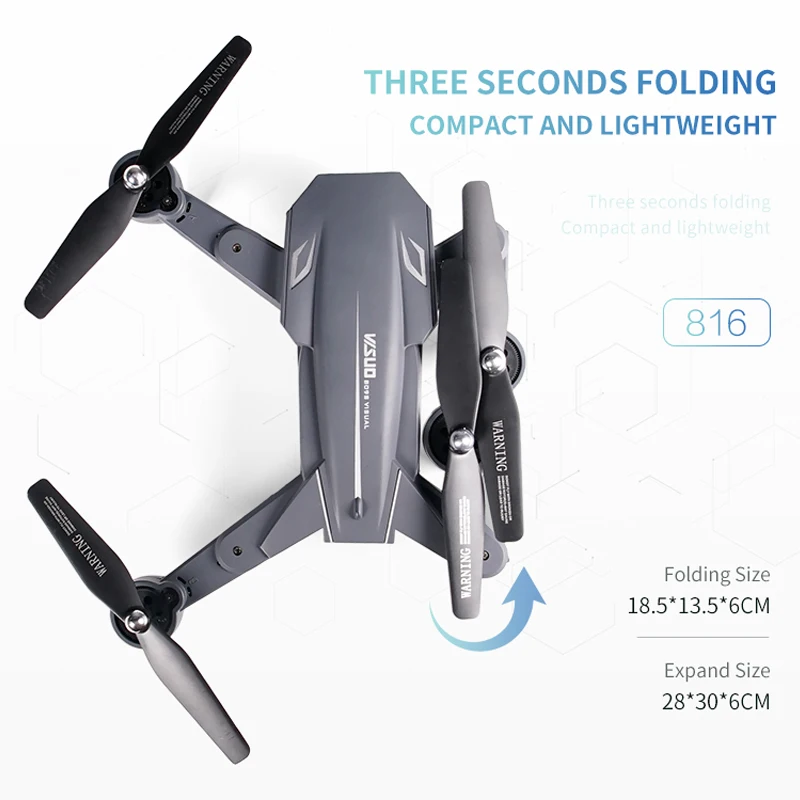 Visuo XS816 дроны 4k Профессиональный вертолет WiFi FPV оптическое позиционирование