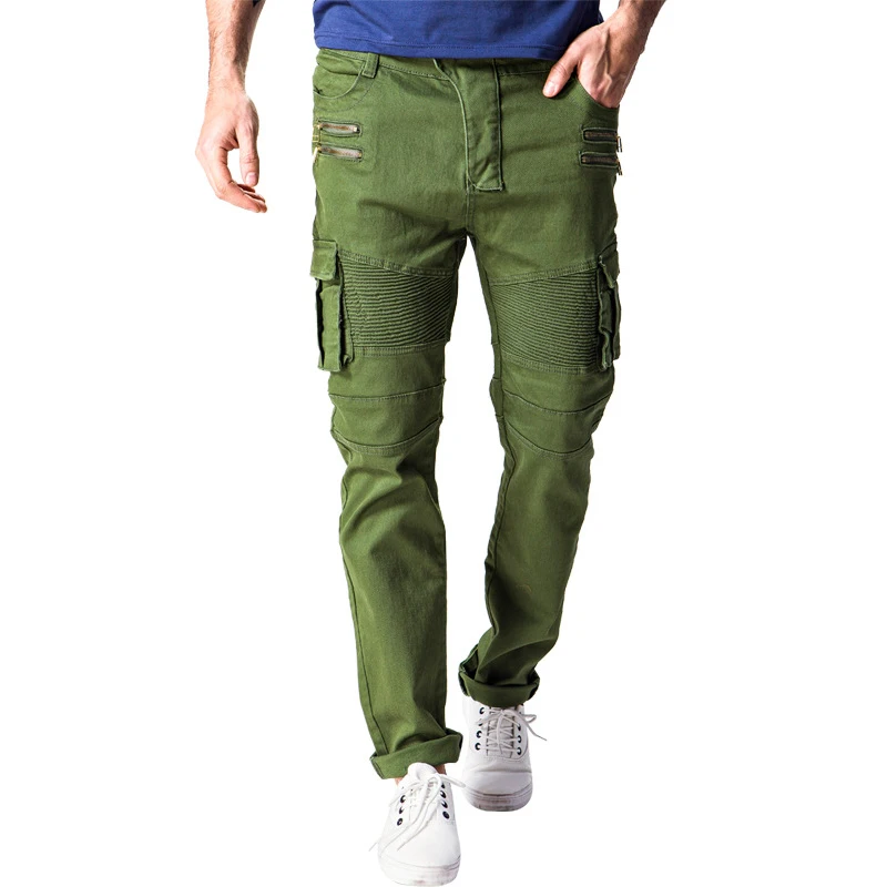 Новые брюки-карго мужчины марка карманы pantalon homme вскользь молнии slim fit тактические брюки военные армия мешковатые брюки мужчины