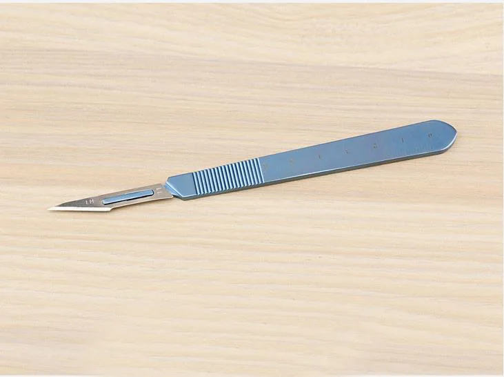 Ручка ножа 3 № 4 титановый сплав нержавеющая сталь тонкая ручка Косметическая резка двойное лезвие пленки для век Инструменты для век