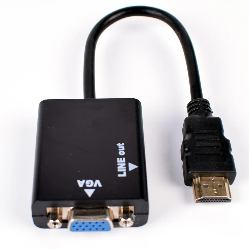 Конвертер HDMI в VGA адаптер 1080P Папа с аудиокабелем для HD ТВ ноутбук XBOX TV Box|Кабели HDMI|