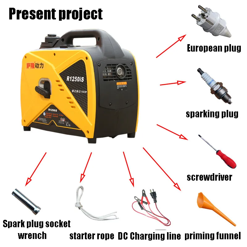 1000W 220V AC New Model Lightest Inverter Generator,Portable generator for Camping,Outdoor generator for Picnic,SL 1000is