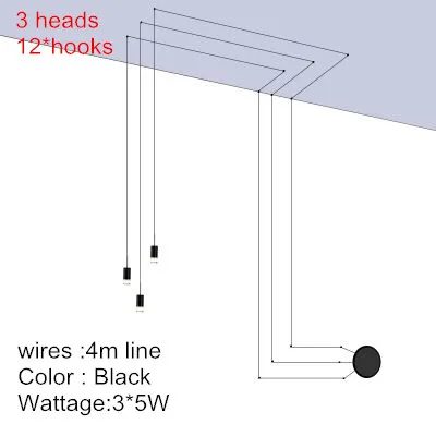 Скандинавский дизайн, железная линия, светодиодные подвесные светильники, креативные DIY Геометрические линии, домашние люстры, подвесные светильники, подвесные светильники - Цвет корпуса: 3 heads