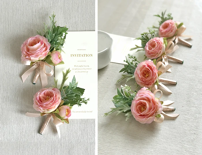 wedding wrist corsage boutonniere marriage  (11)