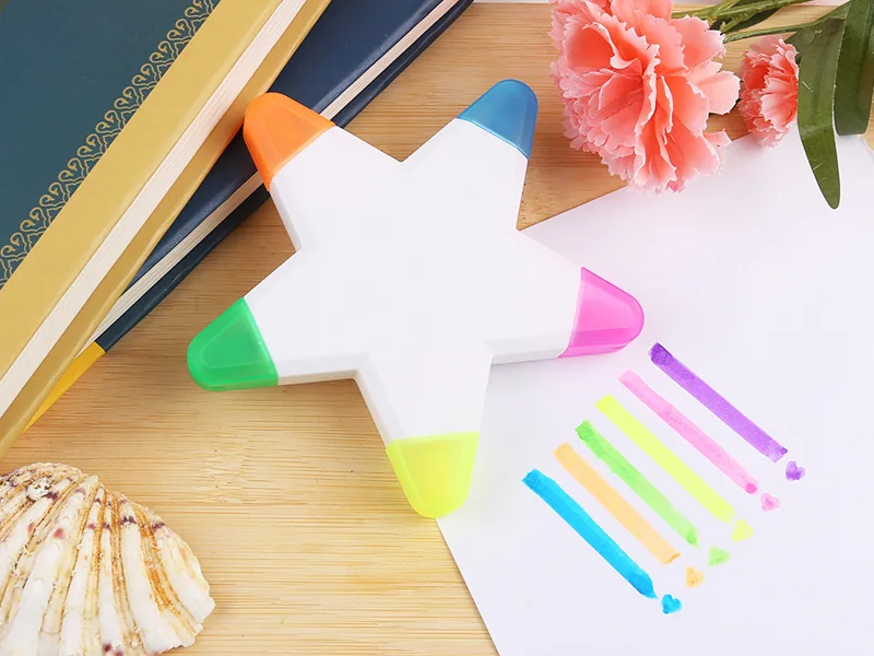 2019 креативная пятиконечная Марка ручка звезда с 5 цветов маркер для подарка школьные принадлежности