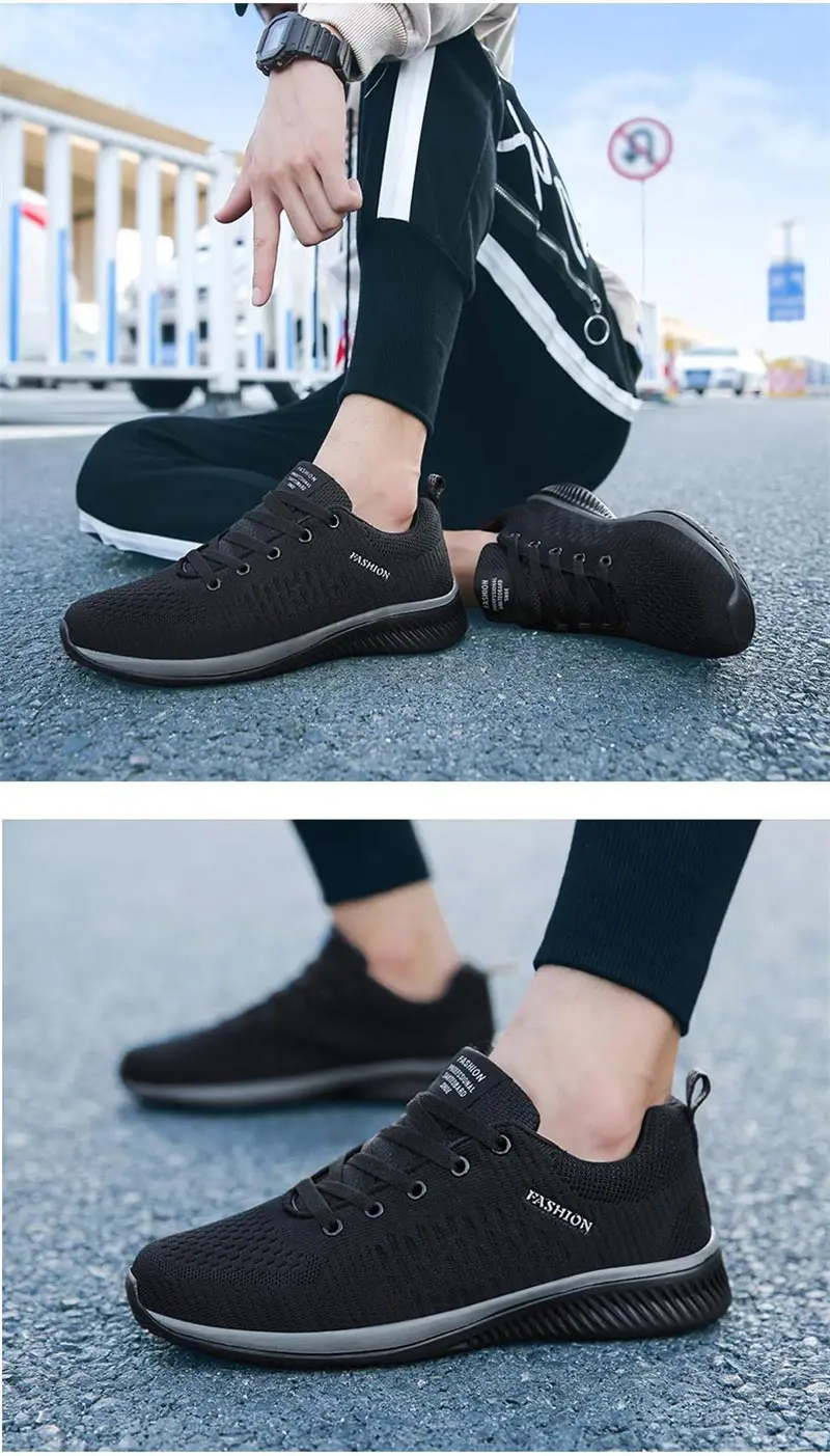 Hundunsnake/сетчатые мужские кроссовки; Мужская Спортивная обувь; спортивная мужская обувь; летняя прогулочная обувь; chaussure homme; цвет черный, B-015