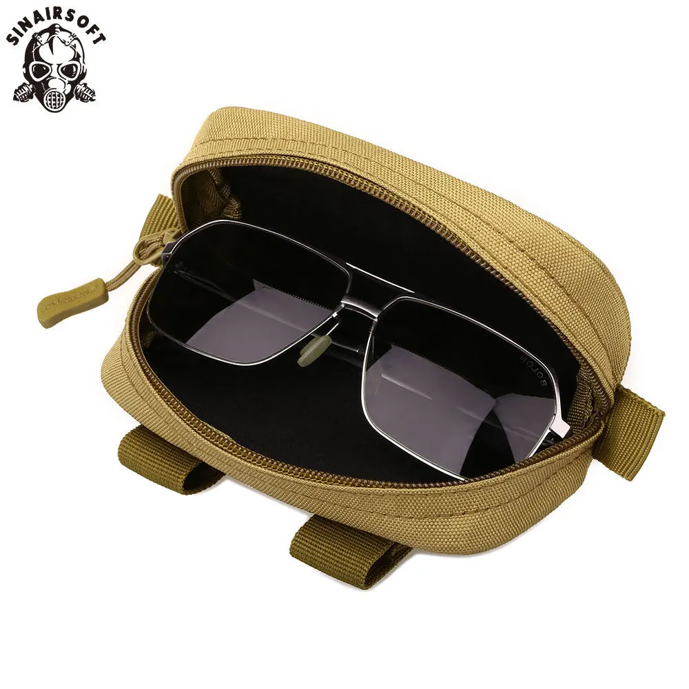 

SINAIRSOFT Tactical Glasses Bag Multi-functional Camouflage Glasses Case Outdoor Cycling Molle Clutch Hunting Waterproof bag