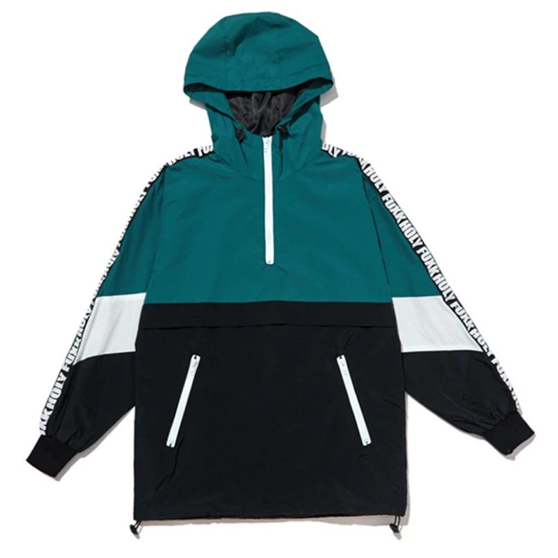 Patchwork Coats Color Block Pullover Hooded Jackets 2018 Autumn Zipper Tracksuit Casual Jacket Coats Hip Hop Male Streetwear Patchwork Coats Color Block Pullover Hooded Jackets 2018 Autumn Zipper Tracksuit Casual Jacket Coats Hip Hop Male Streetwear