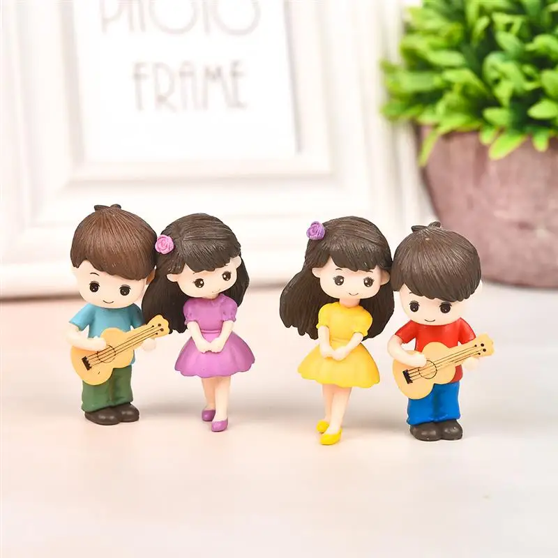 Set #1 Dollhouse Miniature or Fairy Garden Boy and Girl Resin Figurines