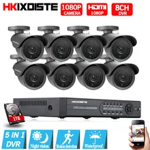 8CH 1080P HDMI DVR 1080P HD Indoor Outdoor Security Camera System 8 Channel CCTV DVR Kit 8pcs AHD Camera Set 1TB Hard Drive