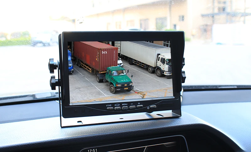 GreenYi Проводная камера заднего вида 7 дюймов монитор и камера комплект для грузовика/полуприцепа/коробка грузовик/RVTrailer/автобус/Трактор при движении задним ходом