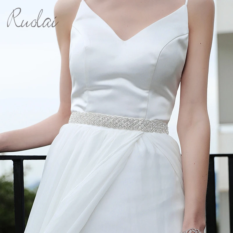

Gorgeous Silver Rhinestone Wedding Belt Sparkly Sash Ribbon Crystal Bridal Belt Handmade Waistband Wedding Decoration FB7
