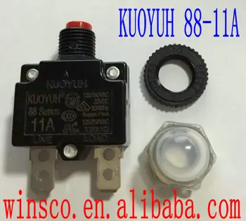 

5PCS/LOT 11A Red button Waterproof cap 100% NEW KUOYUH CIRCUIT BREAKER 88 SERIES 11A