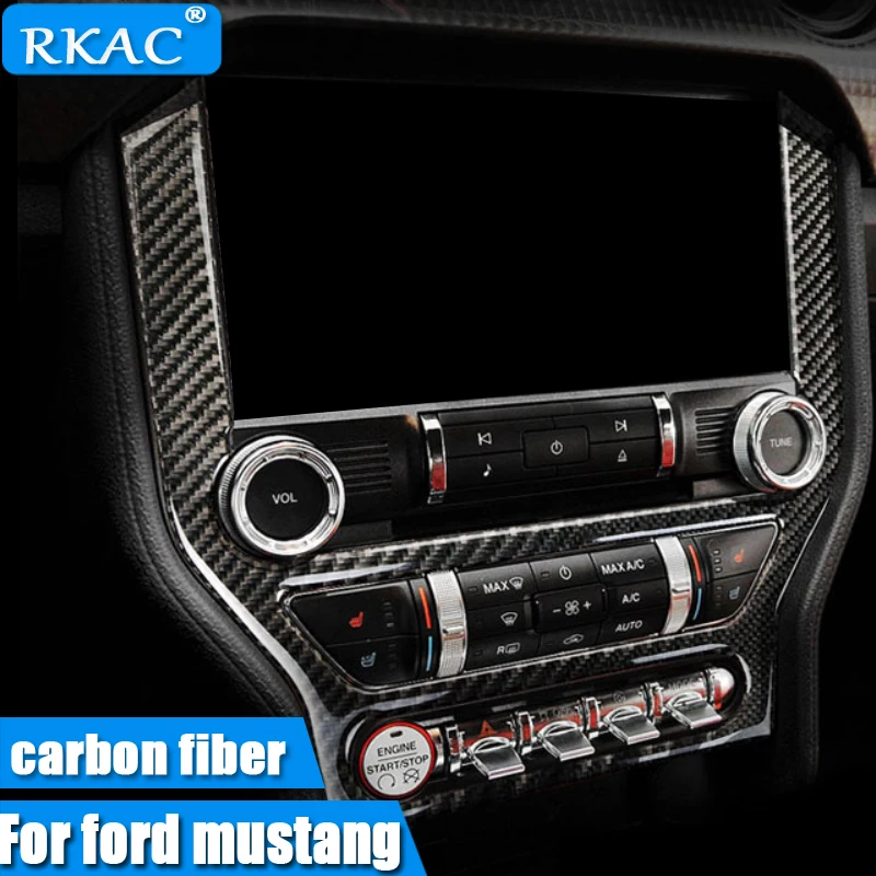 Us 25 91 46 Off Rkac For Ford Mustang Accessories Mustang Gt In The Control Carbon Fiber Car Interior Trim Body Stickers 2015 2016 2017 In Interior