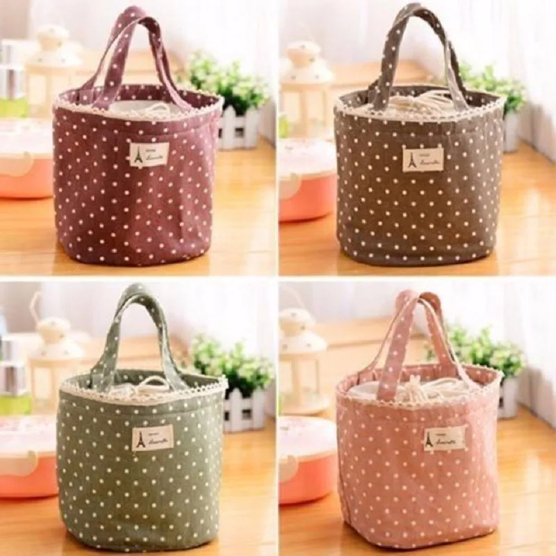 1pc Insulated Tinfoil Aluminum Cooler Picnic Lunch Box Bag Small Dot Thermal Dinner Travel Purse Zipper Waterproof Snack Food Storage Lunch Bag (1)