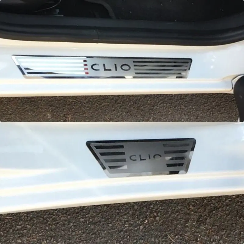 Для Renault CLIO IV CLIO 4 Накладка на порог автомобиля Добро пожаловать наклейка на педаль аксессуары для стайлинга автомобилей