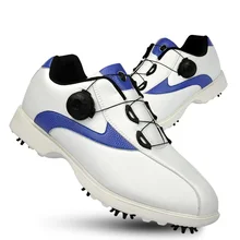 Мужская обувь для гольфа, дышащие водонепроницаемые кроссовки для тренировок, автоматические вращающиеся шипы для гольфа, обувь EU39-44 D0604