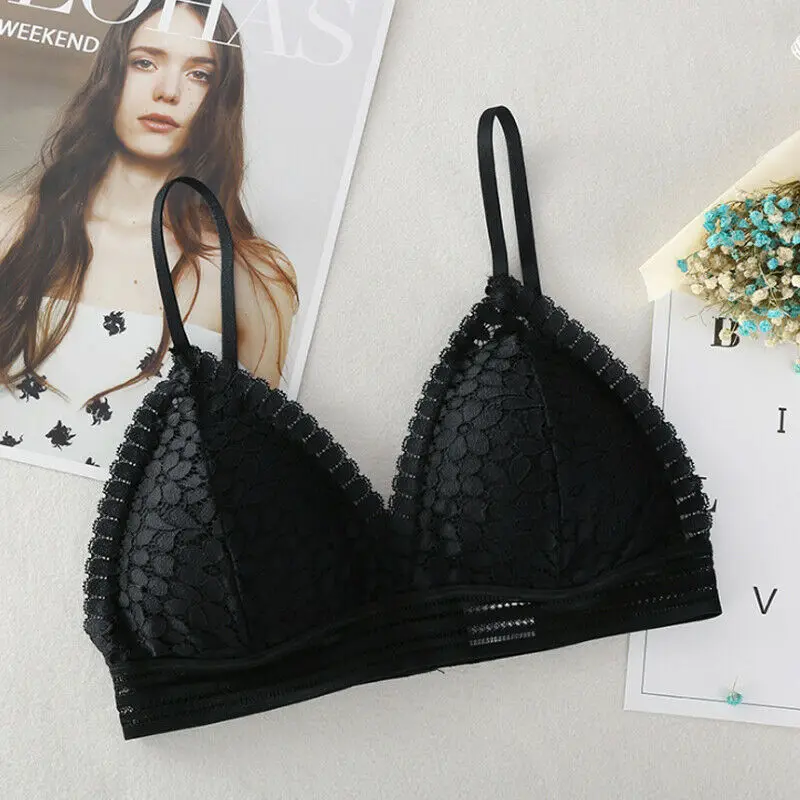 Женский кружевной бюстгальтер с пуш ап однотонный бюстье без косточек цветочным