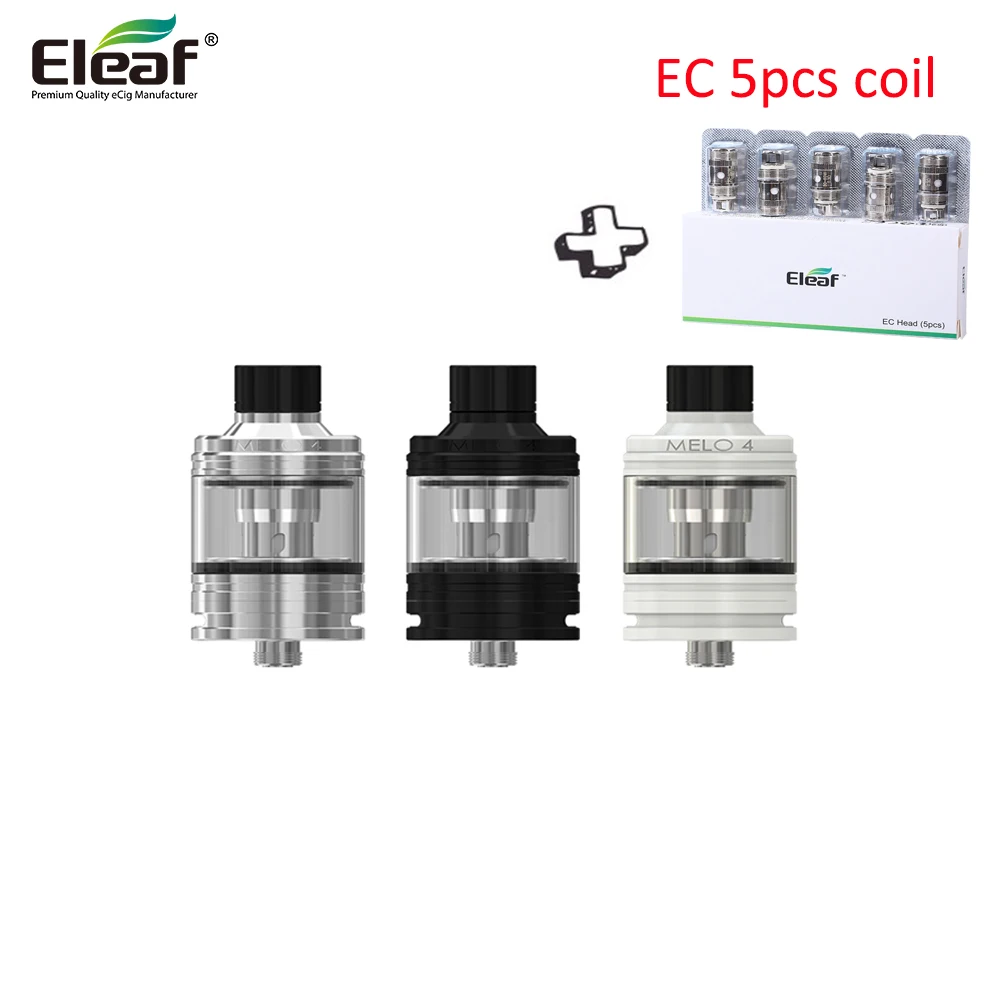

Original Eleaf Melo 4 Atomizer 4.5ml With 5pcs EC2 Coil cigarette electronique fit for IKuun Kit Electronic Cigarette