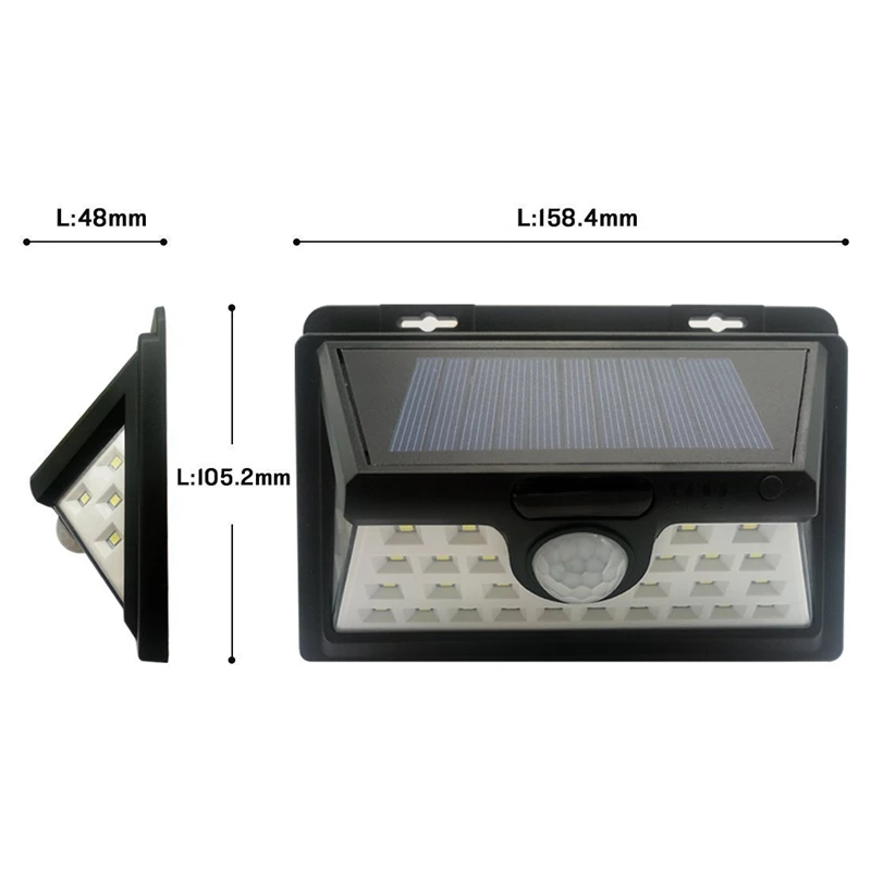 34 Leds Solar Lights Outdoor Motion sensor Wall Lamp Waterproof for Garden Yard Solar lamp Applicable to front door garage wall