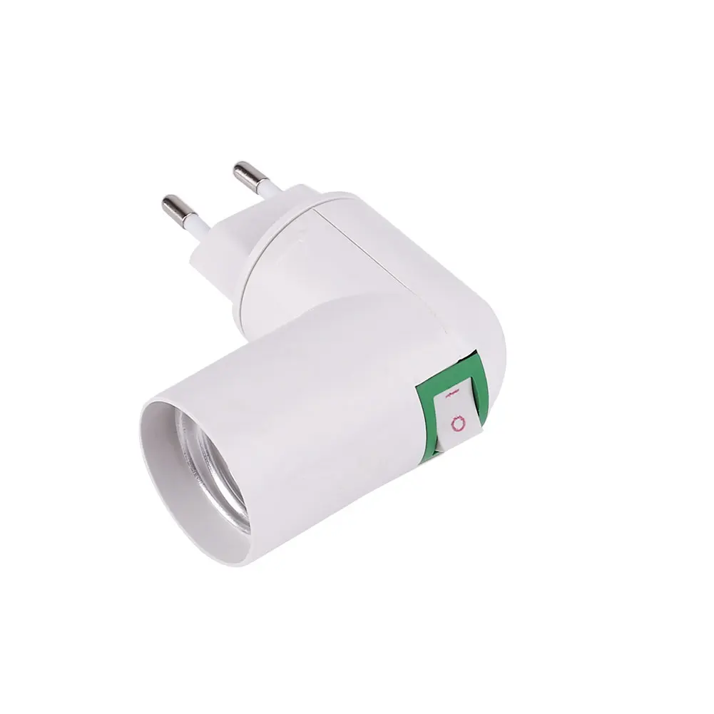 

Mabor PBT 360 Degrees Rotating PP To E27 Base Lamp Holder Bulb Adapter EU Plug