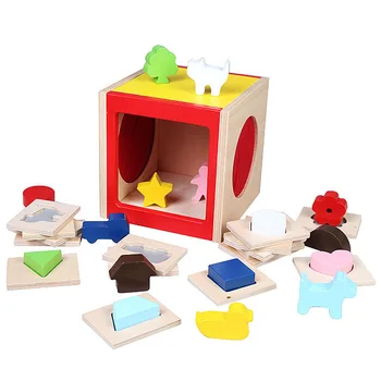 

Wooden Montessori Geometric for Kids Toddlers Teaching Toy puzzle educational dress change puzzle toy for children