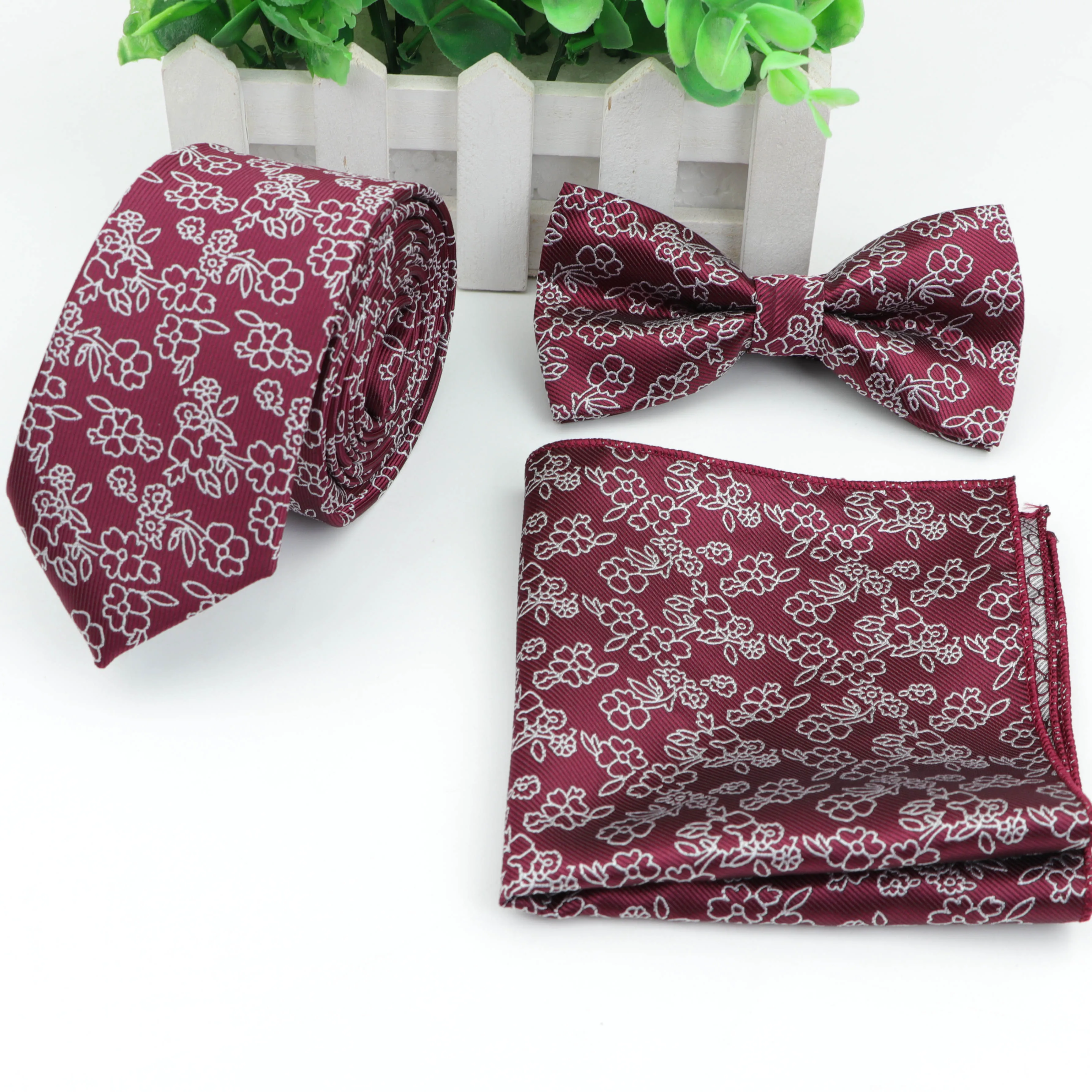 Цветок красочный набор галстуков для мужчин тонкий галстук бабочка платок галстуки для костюма галстук-бабочка Corbatas