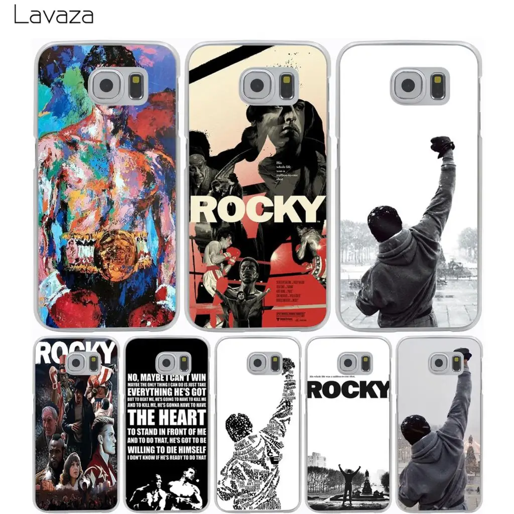 rocky balboa Hard Transparent Cover Case for Galaxy A3 A5 7 8 J5 J7 Note 5