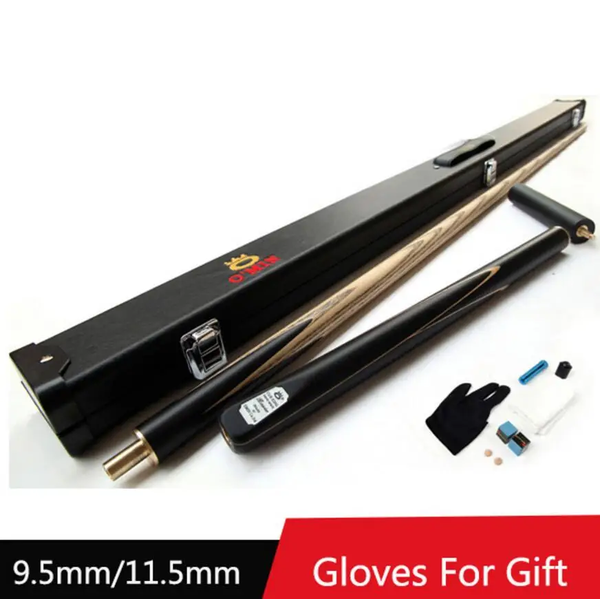 

O'min 3/4 Snooker Cues Joints Sticks 9.5mm 11.5mm Tips With Snooker Cue Case Set Professional Handmade Billiard Stick Kit China