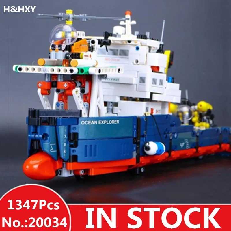 

IN STOCK H&HXY 20034 1347pcs Genuine New Technic Series The Searching Ship Set Building Blocks Bricks Toys 42064