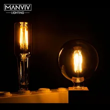 Светодиодный лампочка накаливания 4 Вт AC220V E27 теплый белый светильник с автономным переключателем лампы Эдисона DIY для внутреннего освещения